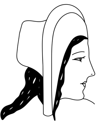 Greek Headdress Coloring Page